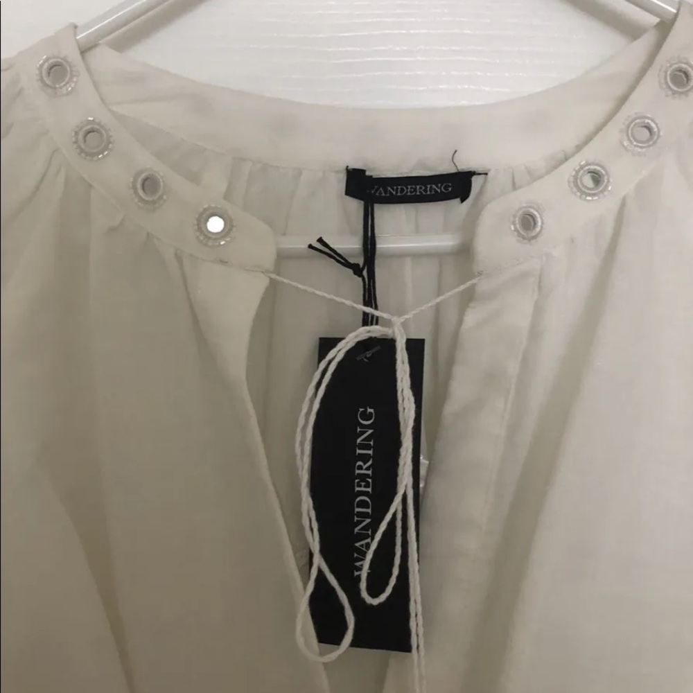 NWT  Linen Shirt Dress Size 38 Retail $1.350